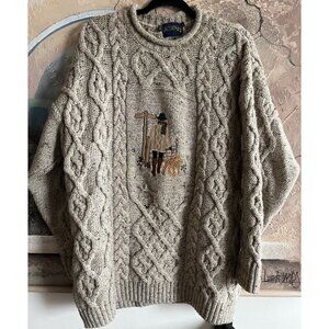 ACORN 90s Vintage Made in U.K New Wool Chucky Knit sweater Sz L